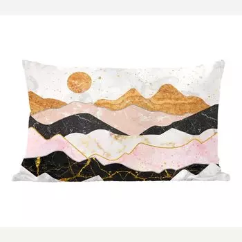 MuchoWow декоративная подушка диванная подушка гостиная декоративная подушка 50x30 см мрамор - золото - пастель - чехлы на диванные подушки - без наполнителя