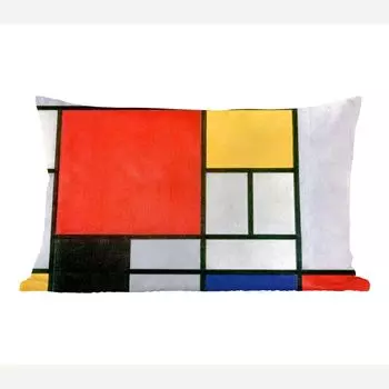 MuchoWow Декоративная подушка Диванная подушка Гостиная Декоративная подушка 50 x 30 см Арт - Мондриан - Старые мастера - Чехлы на диванные подушки - без наполнителя
