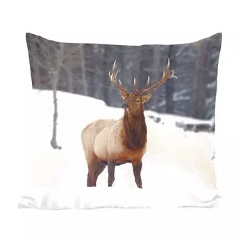 MuchoWow декоративная подушка диванная подушка гостиная декоративная подушка 40х40 см олень - снег - зима - чехлы на диванные подушки - без наполнителя