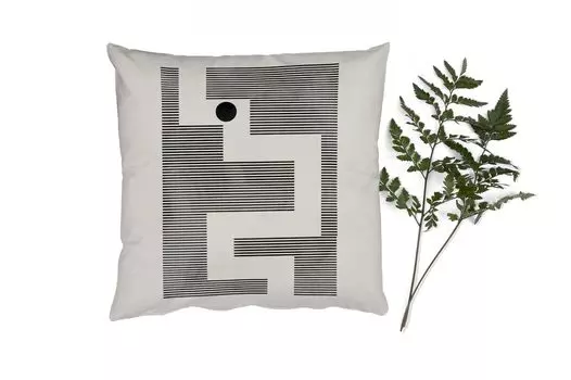 MuchoWow Декоративная подушка Диванная подушка Гостиная Декоративная подушка 40 x 40 см Лабиринт - Абстракция - Минимализм - Чехлы на диванные подушки - без наполнителя