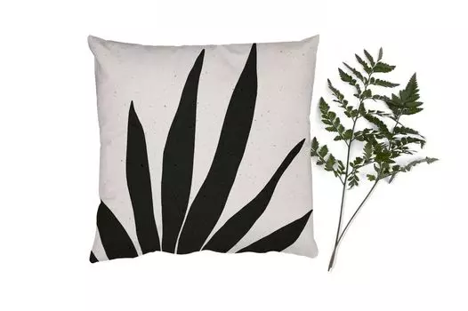 MuchoWow Декоративная подушка Диванная подушка Гостиная Декоративная подушка 50 x 50 см Лист - Растение - Минимализм - Наволочки - Украшение - Спальня