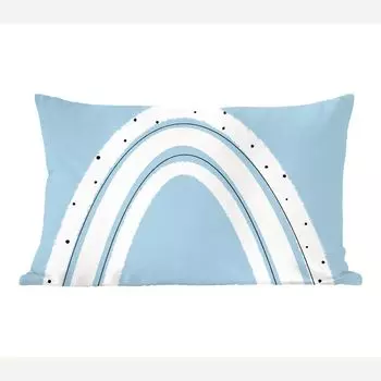 MuchoWow Декоративная подушка Диванная подушка Гостиная Декоративная подушка 50 x 30 см Радуга - Абстракция - Пастель - Чехлы на диванные подушки - без наполнителя, мультиколор