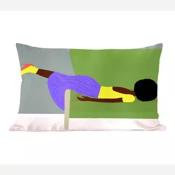 MuchoWow Декоративная подушка Диванная подушка Гостиная Декоративная подушка 50 x 30 см Женщина - Минимализм - Дизайн - Чехлы на диванные подушки - без наполнителя