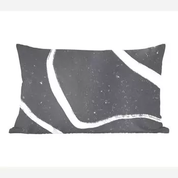 MuchoWow Декоративная подушка Диванная подушка Гостиная Декоративная подушка 50 x 30 см Линия - Минимализм - Дизайн - Чехлы на диванные подушки - без наполнителя, мультиколор