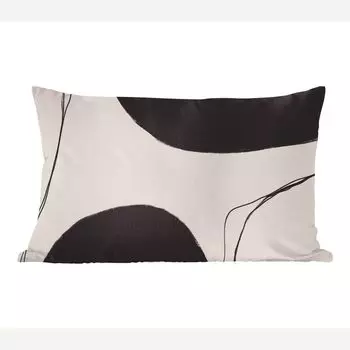 MuchoWow Декоративная подушка Диванная подушка Гостиная Декоративная подушка 50 x 30 см Пастель - Черный - Минимализм - Чехлы на диванные подушки - без наполнителя, мультиколор