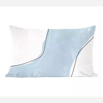 MuchoWow Декоративная подушка Диванная подушка Гостиная Декоративная подушка 50 x 30 см Синий - Минимализм - Абстракция - Чехлы на диванные подушки - без наполнителя, мультиколор
