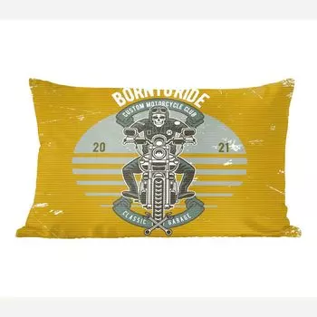 MuchoWow декоративная подушка диванная подушка гостиная декоративная подушка 50х30 см Mancave - двигатель - скелетон - винтаж - чехлы на диванные подушки - без наполнителя