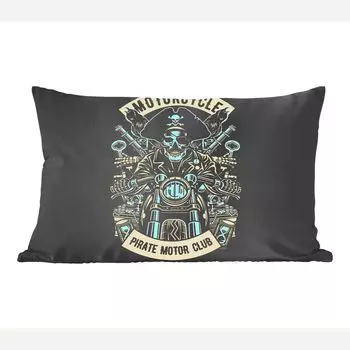 MuchoWow декоративная подушка диванная подушка гостиная декоративная подушка 50х30 см двигатель - пират - скелетон - винтаж - чехлы на диванные подушки - без наполнителя