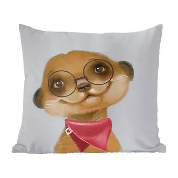 MuchoWow декоративная подушка диванная подушка гостиная декоративная подушка 40x40 см сурикат - розовый - детский - чехлы на диванные подушки - без наполнителя