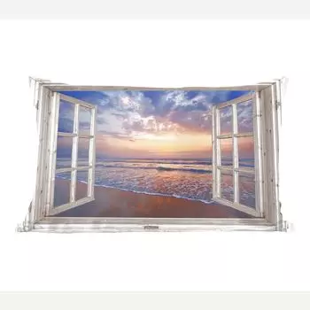 MuchoWow декоративная подушка диванная подушка гостиная декоративная подушка 50х30 см вид - море - пляж - закат - синий - чехлы на диванные подушки - без наполнителя