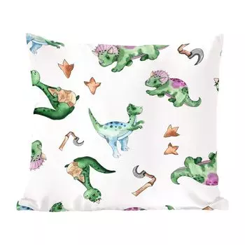 MuchoWow Декоративная подушка Диванная подушка Гостиная Декоративная подушка 50 x 50 см Детская комната - Динозавр - След - Мальчики - Девочки - Дети - Дети - Чехлы на подушки - Украшение - Спальня