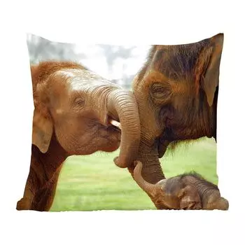MuchoWow декоративная подушка диванная подушка гостиная декоративная подушка 40х40 см слоны - животные - сундуки - чехлы на диванные подушки - без наполнителя