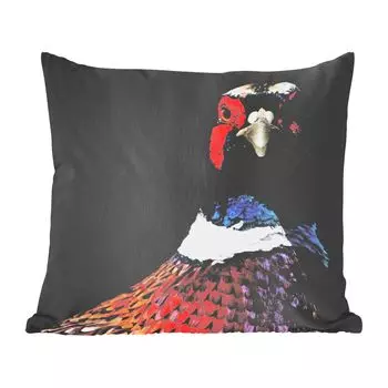MuchoWow декоративная подушка диванная подушка гостиная декоративная подушка 40х40 см фазан - портрет - животные - чехлы на диванные подушки - без наполнителя