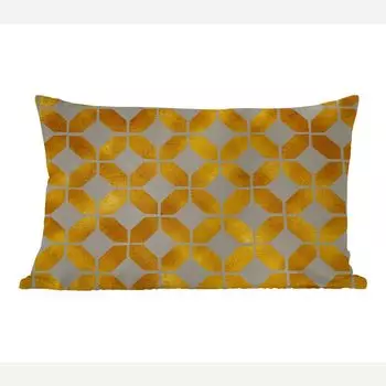 MuchoWow декоративная подушка диванная подушка гостиная декоративная подушка 50х30 см узор - золото - рисунок - серый - чехлы на диванные подушки - без наполнителя