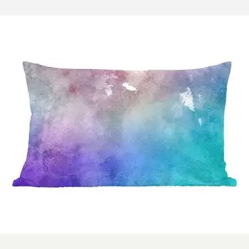 MuchoWow декоративная подушка диванная подушка гостиная декоративная подушка 50х30 см акварель - фиолетовый - коричневый - зеленый - чехлы на диванные подушки - без наполнителя