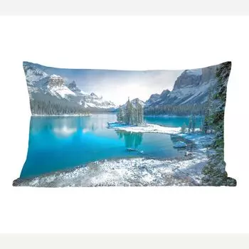 MuchoWow декоративная подушка диванная подушка гостиная декоративная подушка 50х30 см пейзаж - снег - зима - вода - горы - чехлы на диванные подушки - без наполнителя