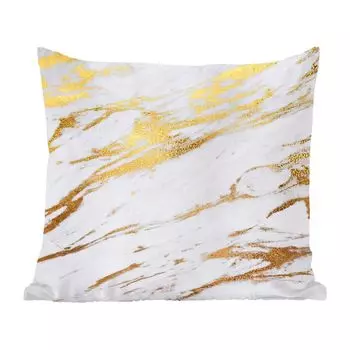 MuchoWow декоративная подушка диванная подушка гостиная декоративная подушка 40х40 см мрамор - белый - золото - чехлы на диванные подушки - без наполнителя