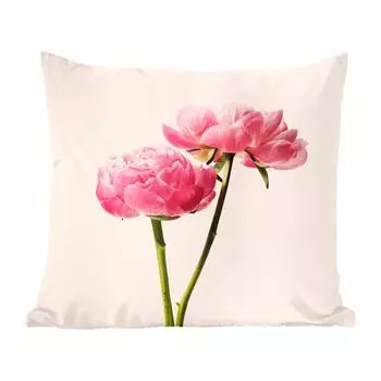 MuchoWow Flowers - Розовые цветы - 60x60 см - Чехол на подушку - Хлопчатобумажная ткань - Декоративные наволочки