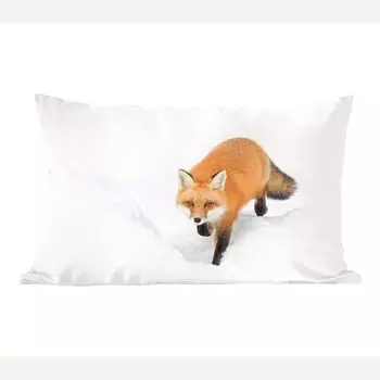 MuchoWow Fox - Ползущая рыжая лисица - 60x40 см - Чехлы на подушки - Декоративные чехлы на подушки - Декоративные наволочки