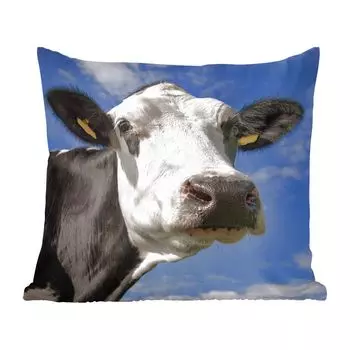 MuchoWow Фризская корова - Фризская корова с белой головой - 50x50 см - Чехлы на подушки - Украшение - Спальня