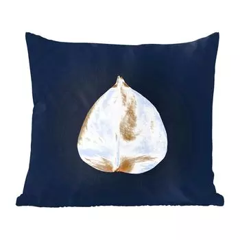 MuchoWow Golden Leaves - Сусальное золото на черном фоне - 45x45 см - Чехлы на подушки - Декоративные чехлы на подушки - Декоративные чехлы на подушки