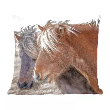 MuchoWow Horses - Исландские лошади - 45x45 см - Чехлы на подушки - Декоративные чехлы на подушки - Декоративные чехлы на подушки