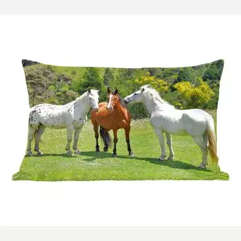 MuchoWow Horses - Три лошади - 60x40 см - Чехлы на подушки - Декоративные чехлы на подушки - Декоративные чехлы на подушки
