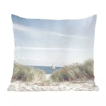 MuchoWow North Sea - дюны в Северном море на заднем плане - 60x60 см - чехол на подушку - хлопчатобумажная ткань - декоративные чехлы на подушки