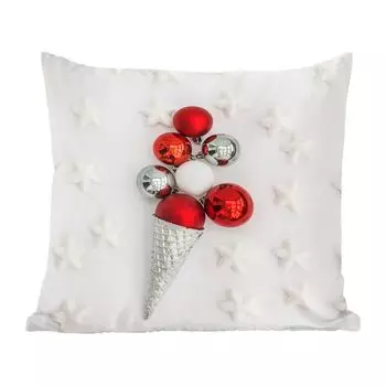MuchoWow Новогодняя - елка, шары в форме яйца - 40х40 см - чехлы на диванные подушки - без наполнителя