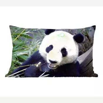 MuchoWow Panda - Panda Eating - 50x30 см - чехлы на диванные подушки - без наполнителя