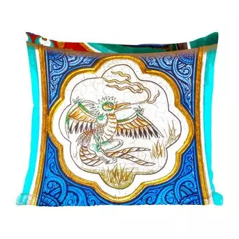 MuchoWow Phoenix - символ феникса на стене - 60х60 см - чехол на подушку - хлопчатобумажная ткань - декоративные чехлы на подушки