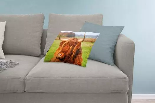MuchoWow Scottish Highlanders - образ шотландского горца одним глазом - 60x40 см - чехлы на подушки - декоративные чехлы на подушки - декоративные чехлы на подушки