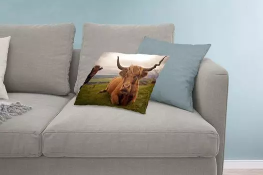 MuchoWow Scottish Highlanders - Шотландские горцы с мальчиками - 60x40 см - чехлы на подушки - чехлы декоративные - чехлы декоративные