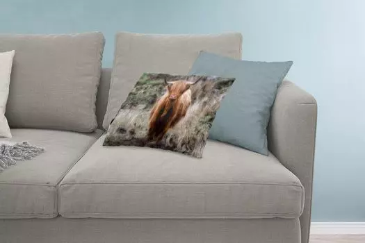 MuchoWow Scottish Highlanders - Шотландский горец с розовой мордочкой - 60х40 см - чехлы на подушки - чехлы декоративные - чехлы декоративные