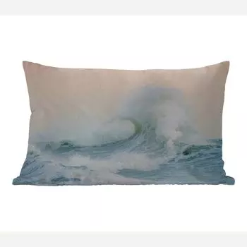 MuchoWow Sea - Ревущее море создает большие волны - 50x30 см - чехлы для диванных подушек - без наполнителя