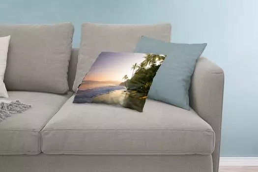 MuchoWow Tropical Beaches - Красочное небо на тропическом пляже Коста-Рики - 60x40 см - Чехлы на подушки - Декоративные чехлы на подушки - Декоративные чехлы на подушки