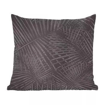 MuchoWow Тропические иллюстрации - Простое современное изображение тропических растений - 60x60 см - чехол на подушку - хлопчатобумажная ткань - декоративные чехлы на подушки