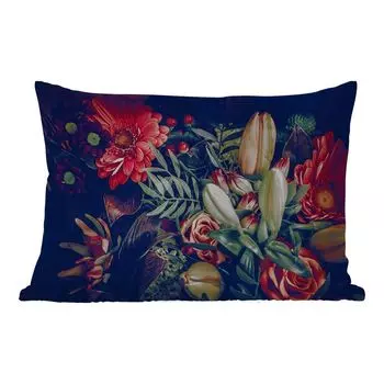 MuchoWow Уличная подушка - Букет - Натюрморт - Цветы - Растения - Красный - 60x40 см - Устойчивость к атмосферным воздействиям - Подушка для отдыха - Чехлы для подушек - Декоративные чехлы для подушек - Декоративные чехлы для подушек, мультиколо...