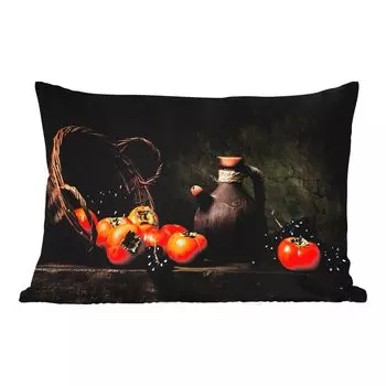MuchoWow Уличная подушка - Деревенский стиль - Фрукты - Корзина - Натюрморт - 60x40 см - Устойчивость к атмосферным воздействиям - Подушка для отдыха - Чехлы для подушек - Декоративные чехлы для подушек - Декоративные чехлы для подушек, мультико...