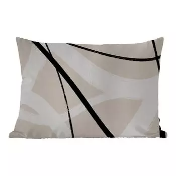 MuchoWow Уличная подушка - Линия - Абстракция - Минимализм - Пастель - 60x40 см - Устойчивость к атмосферным воздействиям - Подушка для отдыха - Чехлы для подушек - Декоративные чехлы для подушек - Декоративные чехлы для подушек, мультиколор