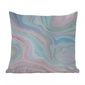 MuchoWow Уличная подушка - Мрамор - Пастель - Узор - Абстракция - 60x60 см - Устойчивость к атмосферным воздействиям - Подушка для отдыха - Чехлы для подушек - Декоративные чехлы для подушек - Декоративные чехлы для подушек, мультиколор