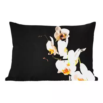 MuchoWow Уличная подушка - Орхидея - Цветы - Растения - Ботанический - 60x40 см - Устойчивость к атмосферным воздействиям - Подушка для отдыха - Чехлы для подушек - Декоративные чехлы для подушек - Декоративные чехлы для подушек, мультиколор