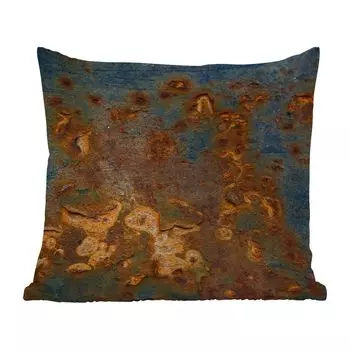 MuchoWow Уличная подушка - Ржавчина - Желтый - Синий - 45x45 см - Устойчивость к атмосферным воздействиям - Подушка для отдыха - Чехлы для подушек - Декоративные чехлы для подушек - Декоративные чехлы для подушек, мультиколор