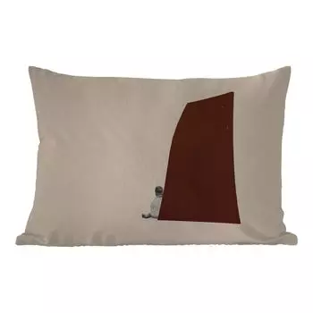 MuchoWow Уличная подушка - Винтаж - Пастель - Мальчик - 60x40 см - Устойчивость к атмосферным воздействиям - Подушка для отдыха - Чехлы для подушек - Декоративные чехлы для подушек - Декоративные чехлы для подушек, мультиколор