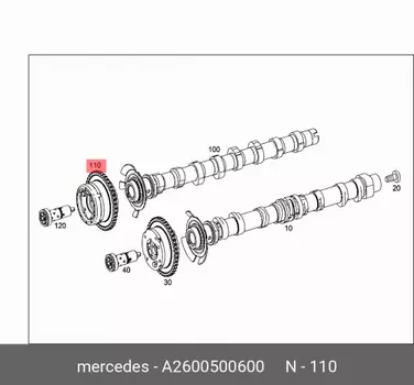 Муфта распредвала A2600500600 MERCEDES-BENZ