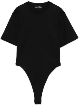 Mugler боди с открытой спиной, черный