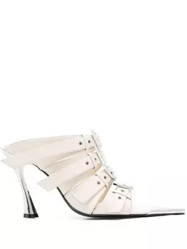 Mugler босоножки Fang 95, серый