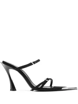 Mugler босоножки на каблуке, черный