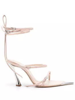 Mugler босоножки с ремешками, нейтральный цвет