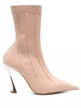 Mugler ботильоны на каблуке, нейтральный цвет